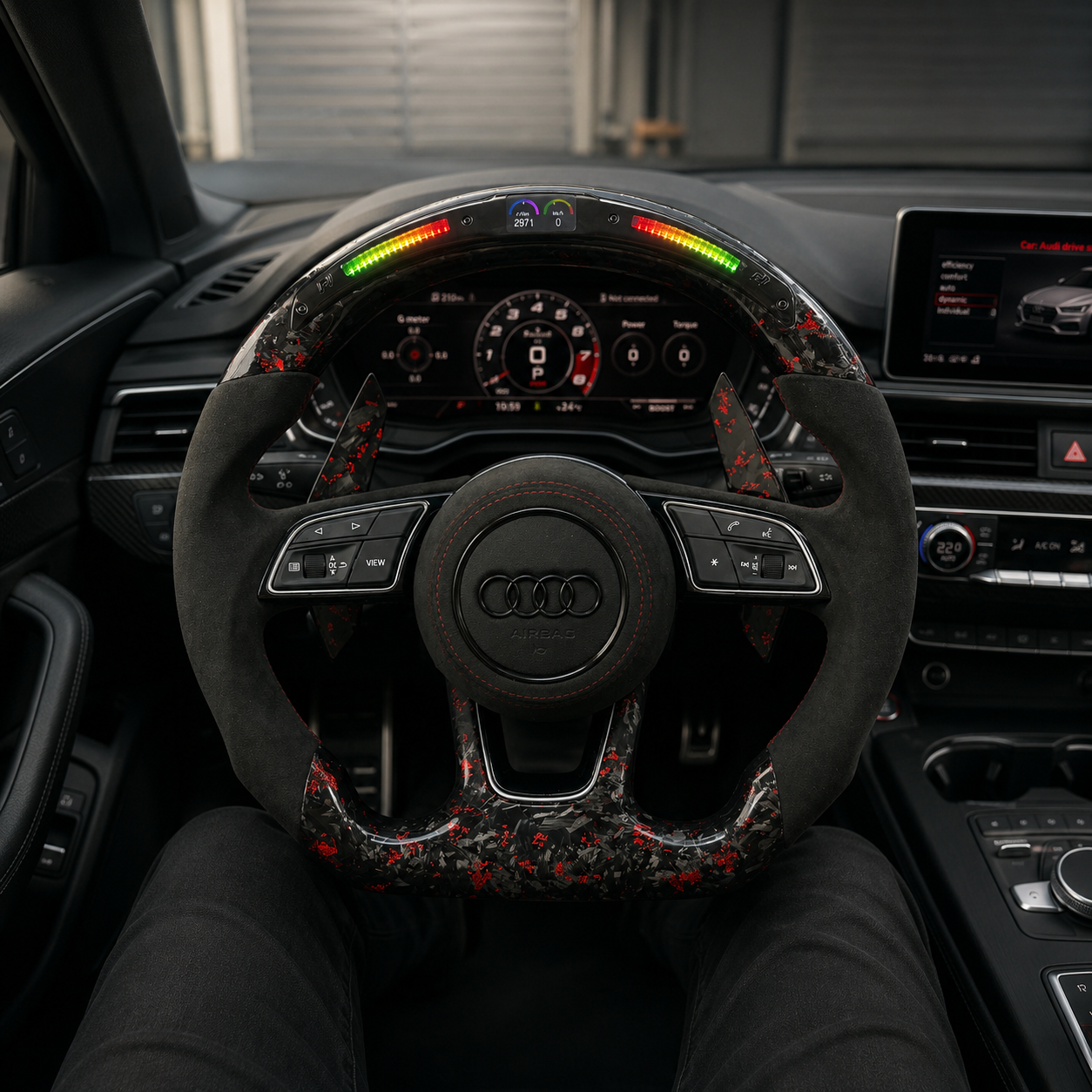Carbon Fiber Audi Steering Wheel for A1 A3 A4 A5 A6 A7 C6 C7 S3 S4 S5 S7 Q3 Q5 Q7 SQ5 RS RS3 RS5 RS6 B8 B9 8P 8V R8 TT -CJ Mod Garage 2