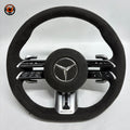 Mercedes AMG W177 W205 W213 2015-2025 Alcantara Dragonfly steering wheel with buttons by CJ Mod Garage