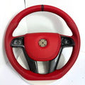 FOR Holden VE/Pontiac G8 Steering Wheel - Red Full Leather & Black Carbon Fiber - CJ Mod Garage