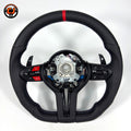 For BMW F10 F11 F15 F18 F20 F23 F25 F30 F32 F35 F40 F80 E84 E87 E90 E92 E93 2005-2019 Nappa Leather/Alcantara Steering Wheel - CJ Mod Garage 9
