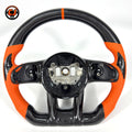 Mercedes AMG OEM style steering wheel body with orange side grips carbon fiber finish for W117 W176 W177 W203 W204 W205 W211 W212 W213 CJ Mod Garage