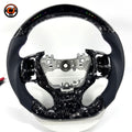 Handcrafted Lexus Performance Steering Wheel With Black Forged Carbon Pattern Premium Perforated Leather Grips LED Racing Display And Sport Contour For Lexus IS 2014 2020 RC 2015 2020 GS 2013 2020 NX 2015 2021 CT 2014 2022 CJ Mod Garage