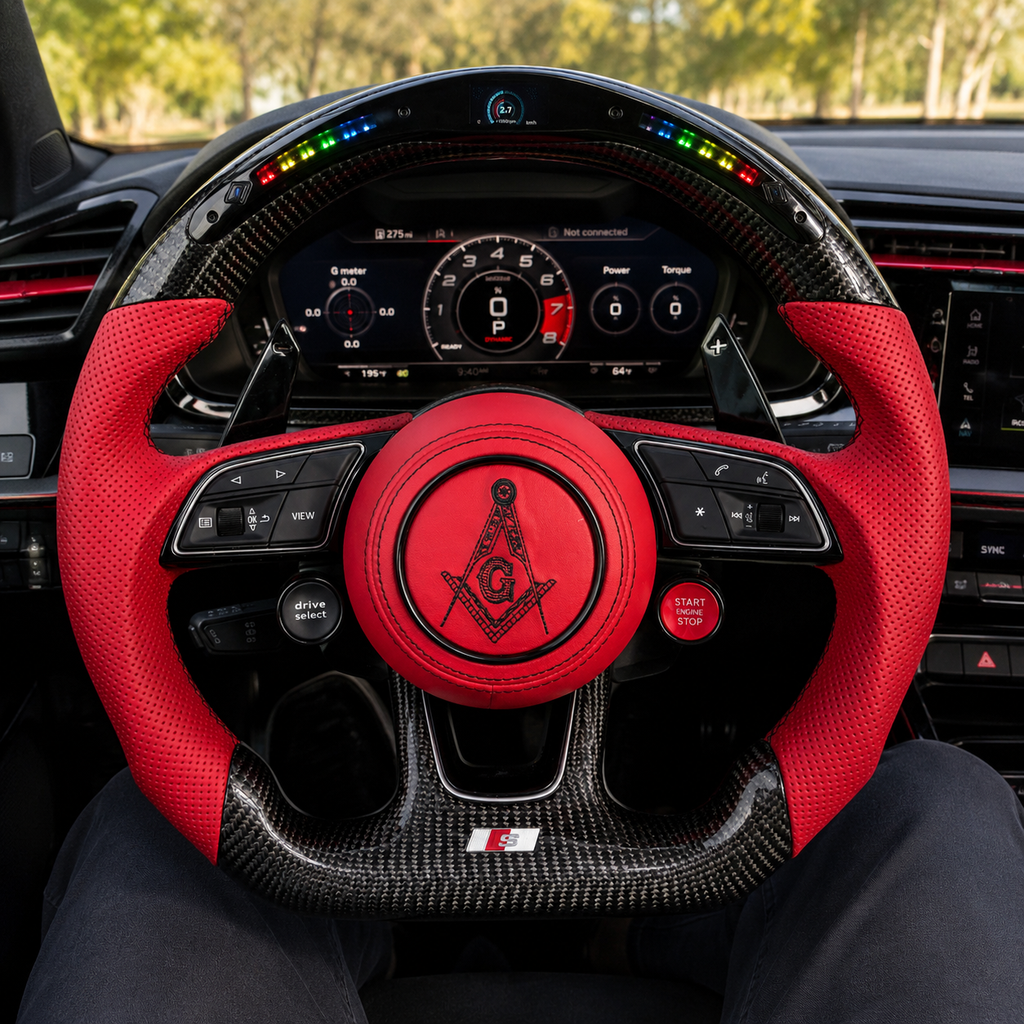 Carbon Fiber Audi Steering Wheel for A1 A3 A4 A5 A6 A7 C6 C7 S3 S4 S5 S7 Q3 Q5 Q7 SQ5 RS RS3 RS5 RS6 B8 B9 8P 8V R8 TT -CJ Mod Garage 57