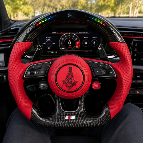 Carbon Fiber Audi Steering Wheel for A1 A3 A4 A5 A6 A7 C6 C7 S3 S4 S5 S7 Q3 Q5 Q7 SQ5 RS RS3 RS5 RS6 B8 B9 8P 8V R8 TT -CJ Mod Garage 57