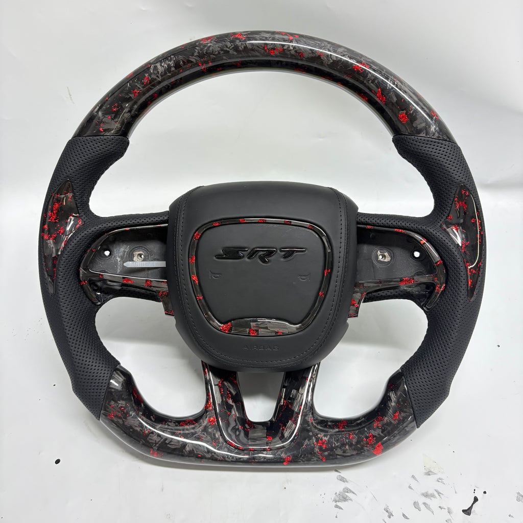 For Dodge Charger Challenger Hellcat Charger Durango SRT RT GT 2015-2023 Carbon Fiber Steering Wheel - CJ Mod Garage 51