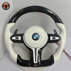 Piano Black Steering Wheel for BMW F10 F11 F15 F18 F20 F23 F25 F30 F32 F35 F40 F80 E84 E87 E90 E92 E93 (2005-2019) - CJ Mod Garage 1