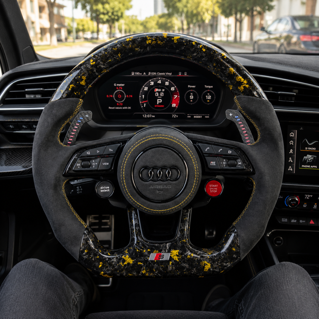 Carbon Fiber Audi Steering Wheel for A1 A3 A4 A5 A6 A7 C6 C7 S3 S4 S5 S7 Q3 Q5 Q7 SQ5 RS RS3 RS5 RS6 B8 B9 8P 8V R8 TT -CJ Mod Garage 65