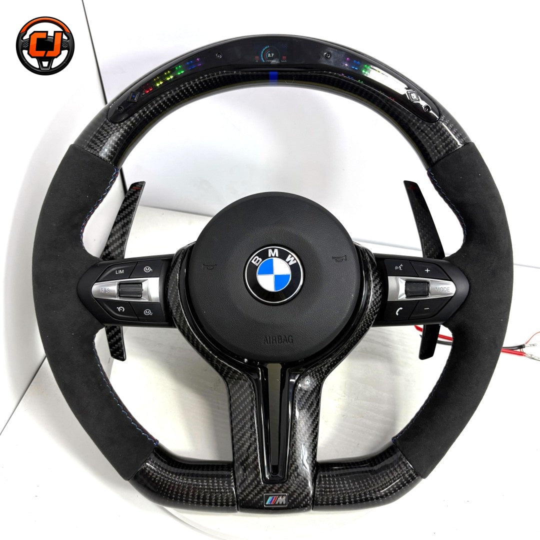 Carbon Fiber Steering Wheel for BMW F10 F11 F15 F18 F20 F23 F25 F30 F32 F35 F40 F80 E84 E87 E90 E92 E93 2005~2019-CJ Mod Garage 1