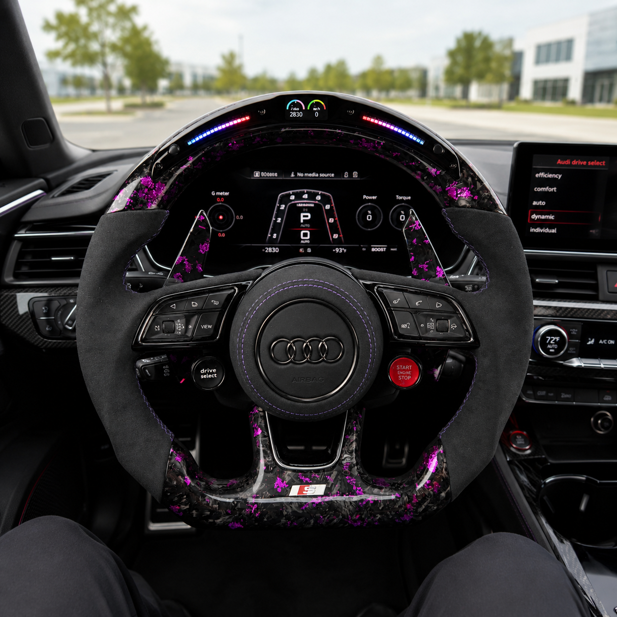 Carbon Fiber Audi Steering Wheel for A1 A3 A4 A5 A6 A7 C6 C7 S3 S4 S5 S7 Q3 Q5 Q7 SQ5 RS RS3 RS5 RS6 B8 B9 8P 8V R8 TT -CJ Mod Garage 70