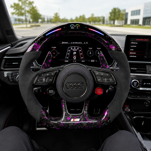Carbon Fiber Audi Steering Wheel for A1 A3 A4 A5 A6 A7 C6 C7 S3 S4 S5 S7 Q3 Q5 Q7 SQ5 RS RS3 RS5 RS6 B8 B9 8P 8V R8 TT -CJ Mod Garage 70