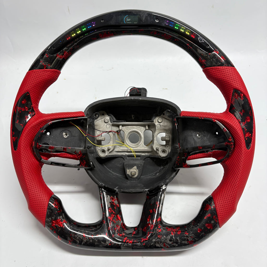 For Dodge Charger Challenger Hellcat Charger Durango SRT RT GT 2015-2023 Carbon Fiber Steering Wheel - CJ Mod Garage 67