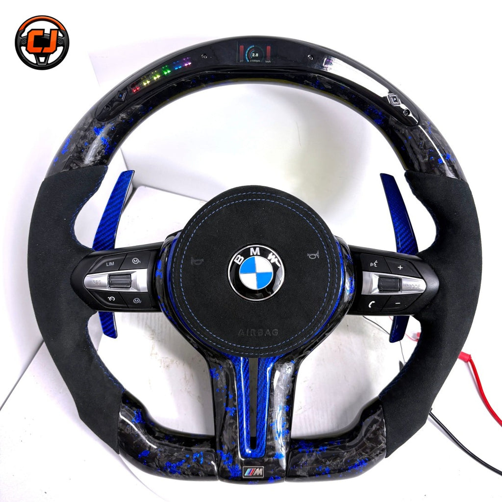 Forged Carbon Fiber Steering Wheel for BMW F10 F11 F15 F18 F20 F23 F25 F30 F32 F35 F40 F80 E84 E87 E90 E92 E93 2005~2019-CJ Mod Garage 5