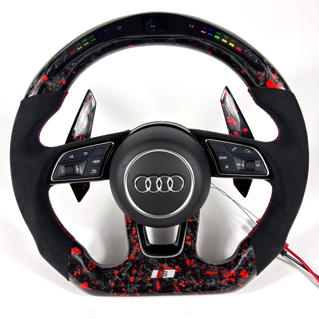 Carbon Fiber Audi Steering Wheel for A1 A3 A4 A5 A6 A7 C6 C7 S3 S4 S5 S7 Q3 Q5 Q7 SQ5 RS RS3 RS5 RS6 B8 B9 8P 8V R8 TT -CJ Mod Garage 74