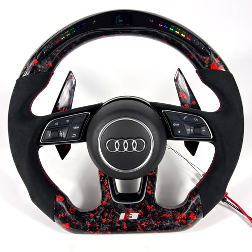 Carbon Fiber Audi Steering Wheel for A1 A3 A4 A5 A6 A7 C6 C7 S3 S4 S5 S7 Q3 Q5 Q7 SQ5 RS RS3 RS5 RS6 B8 B9 8P 8V R8 TT -CJ Mod Garage 74