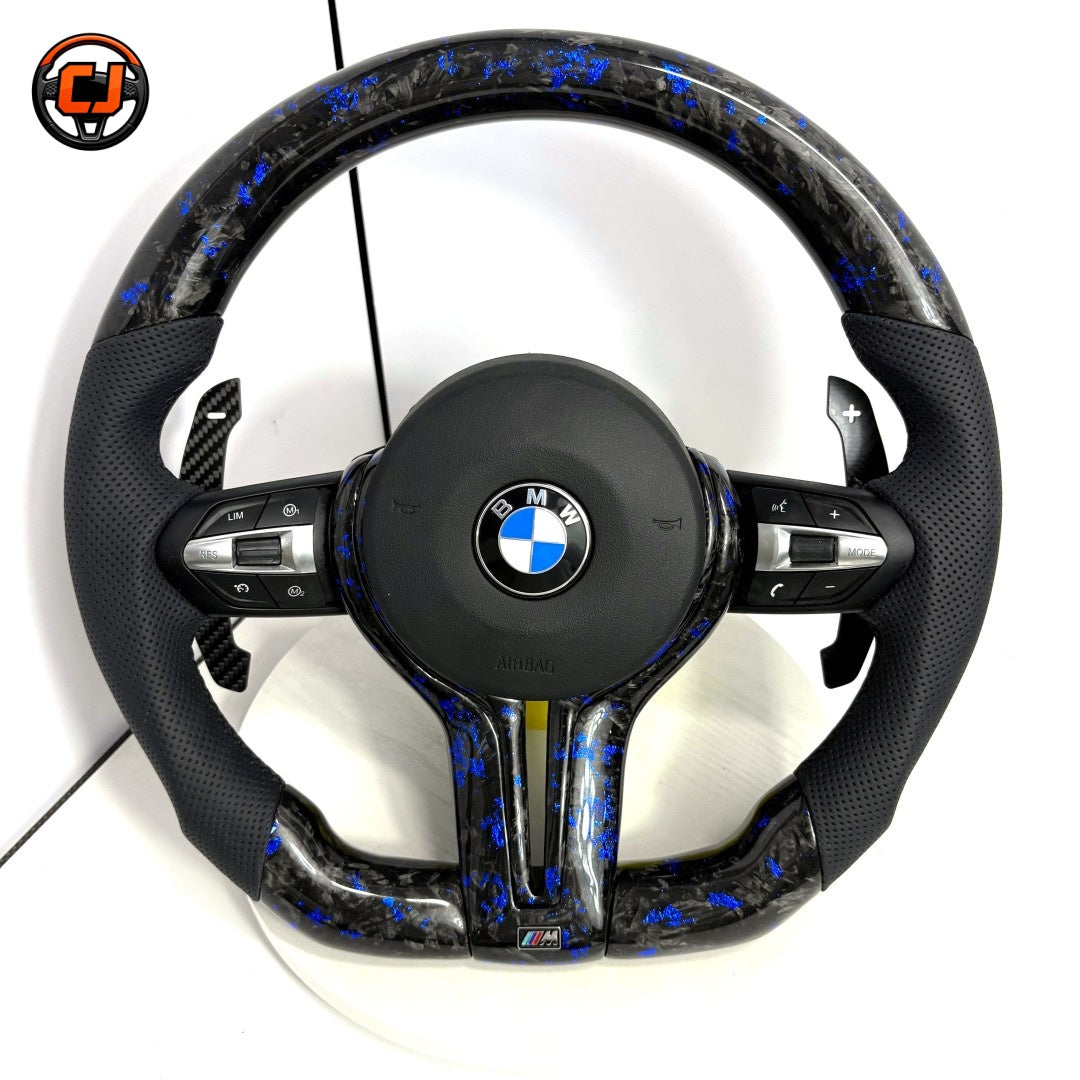 Forged Carbon Fiber Steering Wheel for BMW F10 F11 F15 F18 F20 F23 F25 F30 F32 F35 F40 F80 E84 E87 E90 E92 E93 2005~2019-CJ Mod Garage 9