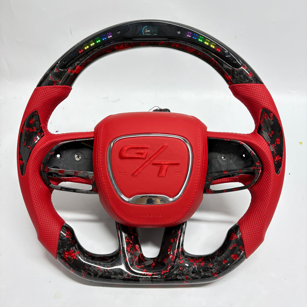 For Dodge Charger Challenger Hellcat Charger Durango SRT RT GT 2015-2023 Carbon Fiber Steering Wheel - CJ Mod Garage 71
