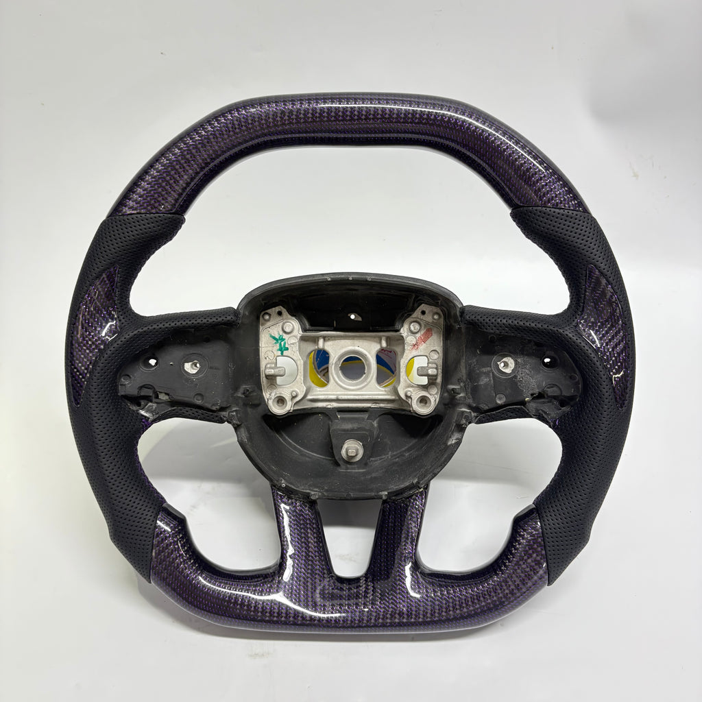 For Dodge Charger Challenger Hellcat Charger Durango SRT RT GT 2015-2023 Carbon Fiber Steering Wheel - CJ Mod Garage 75