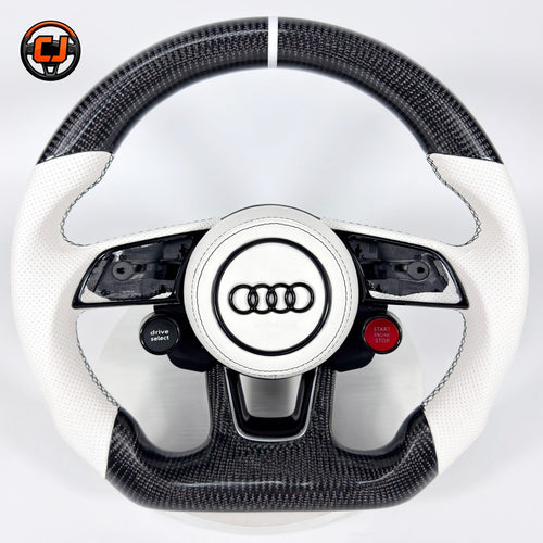 Carbon Fiber Audi Steering Wheel for A1 A3 A4 A5 A6 A7 C6 C7 S3 S4 S5 S7 Q3 Q5 Q7 SQ5 RS RS3 RS5 RS6 B8 B9 8P 8V R8 TT -CJ Mod Garage 89