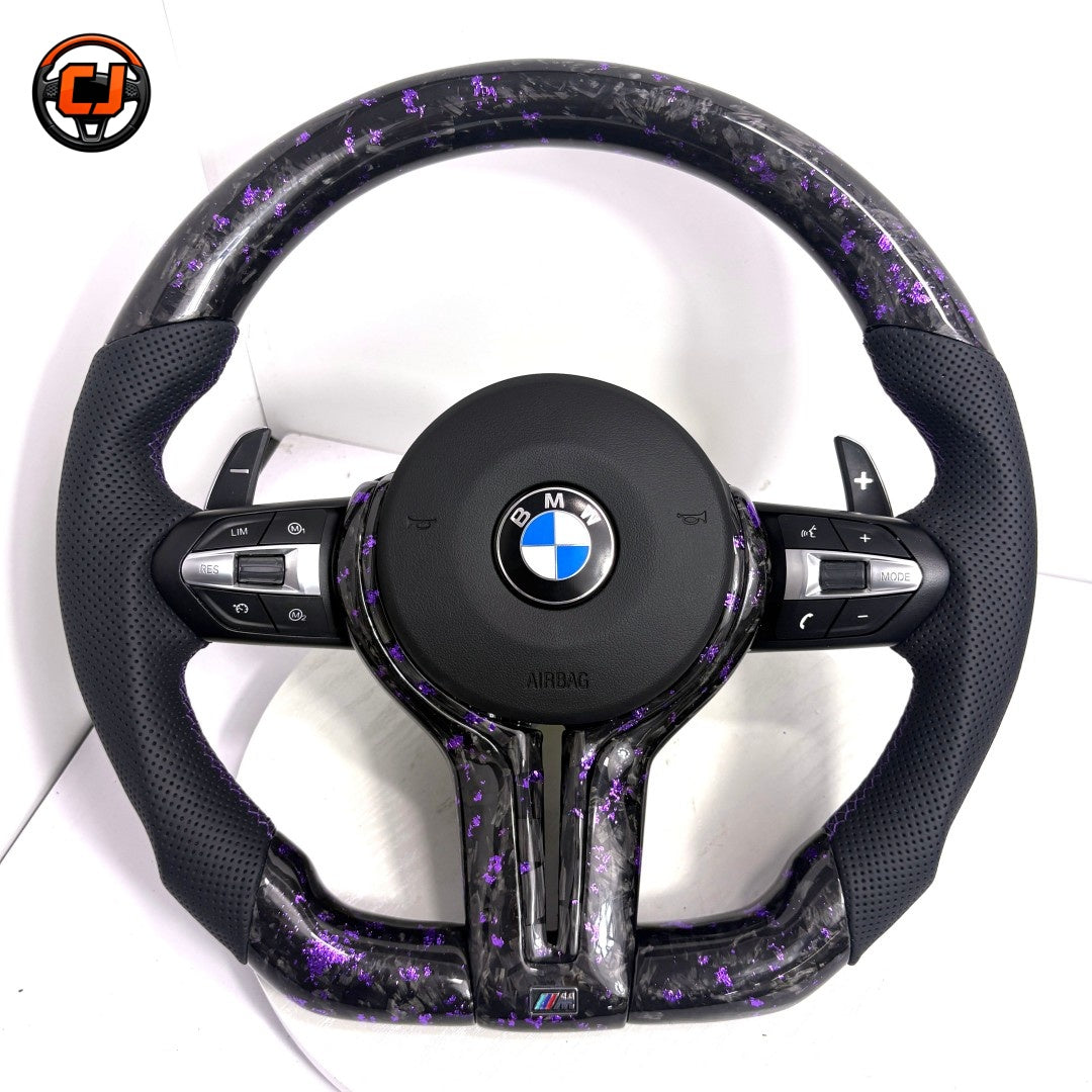 Forged Carbon Fiber Steering Wheel for BMW F10 F11 F15 F18 F20 F23 F25 F30 F32 F35 F40 F80 E84 E87 E90 E92 E93 2005~2019-CJ Mod Garage 13
