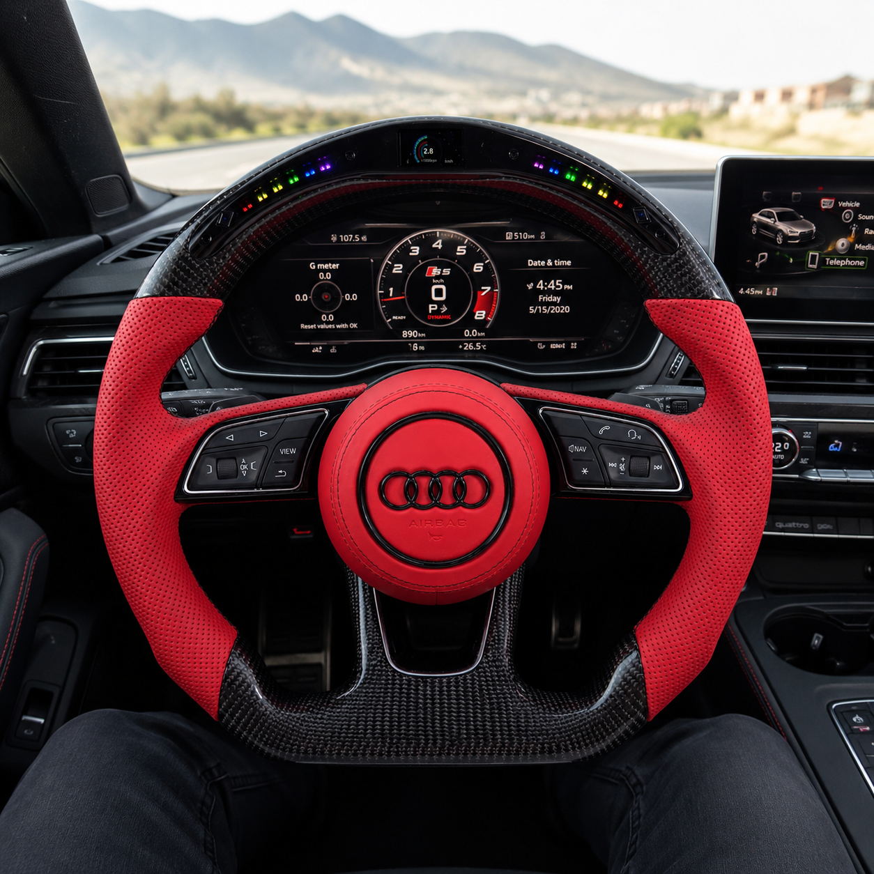 Carbon Fiber Audi Steering Wheel for A1 A3 A4 A5 A6 A7 C6 C7 S3 S4 S5 S7 Q3 Q5 Q7 SQ5 RS RS3 RS5 RS6 B8 B9 8P 8V R8 TT -CJ Mod Garage 81