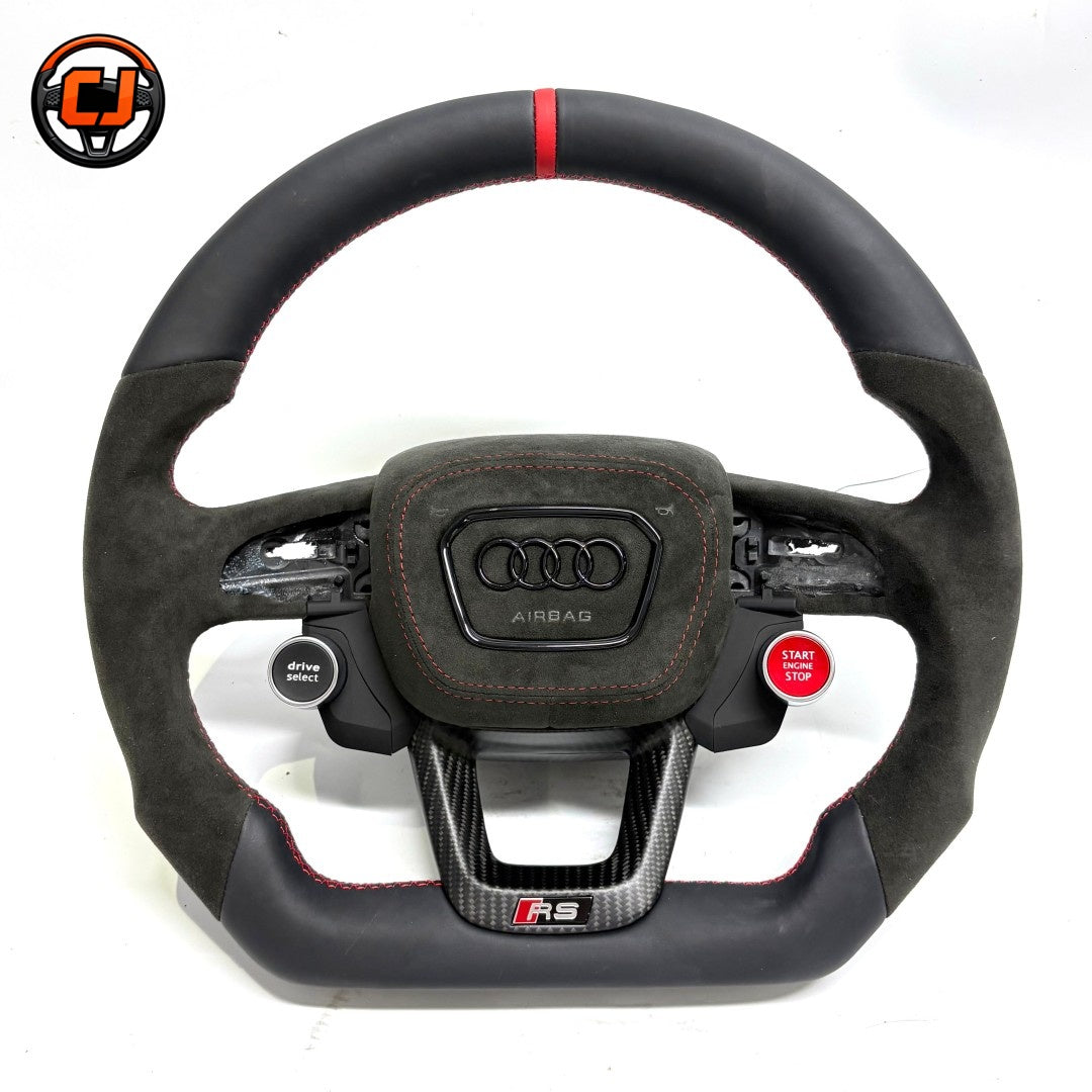 smooth leather steering wheel

red stitching

luxury Audi custom steering wheel

flat bottom steering wheel

custom Audi racing steering wheel

carbon fiber Audi steering wheel

carbon fiber Alcantara steering wheel

carbon fiber

black red stitch steering wheel

Audi SQ5 steering wheel replacement

Audi SQ5 custom steering wheel

Audi Q5 interior upgrade

audi q5

Audi aftermarket steering wheel

alcantara leather