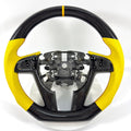 FOR Holden Commodore VE/Pontiac G8 Steering Wheel - Black Carbon Fiber & Yellow Perforated Leather - CJ Mod Garage &