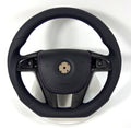 FOR Holden Commodore VE/Pontiac G8 Steering Wheel - Black Smooth Leather & Black Perforated Leather & Airbag Cover - CJ Mod Garage
