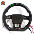gloss carbon fiber steering wheel, alcantara audi steering wheel, audi led steering wheel, audi q5 custom steering wheel, audi q7 carbon fiber wheel, audi q8 led steering wheel, audi q3 alcantara wheel, audi a3 sport steering wheel, audi a4 carbon fiber steering, audi a6 custom led wheel, audi a7 performance steering wheel, flat bottom audi steering wheel, red stripe audi steering wheel, luxury audi interior upgrade, audi sport custom steering wheel