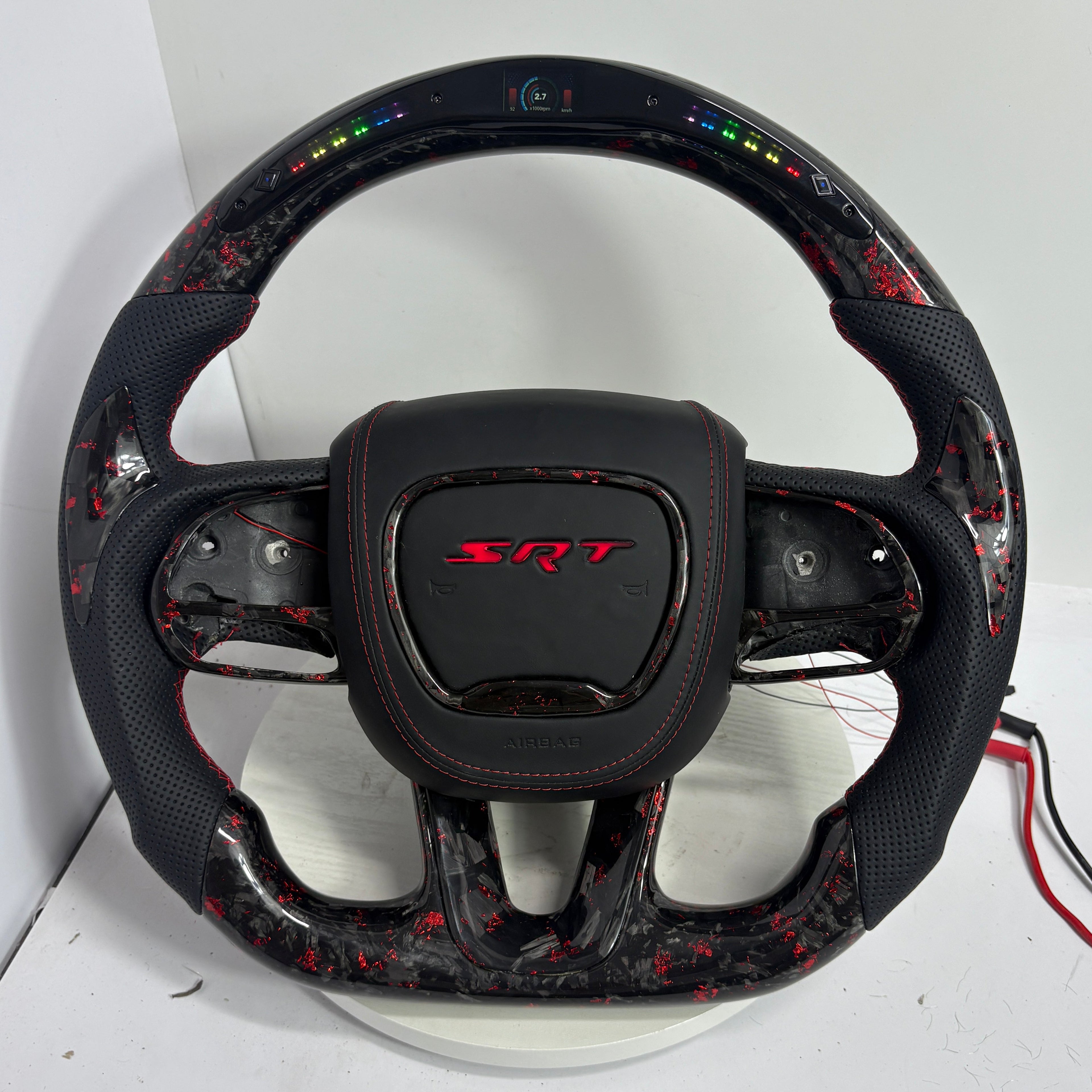 For Dodge Charger, Challenger, Hellcat Charger, Durango SRT, RT GT 2015-2023 Carbon Fiber Steering Wheel - CJ Mod Garage 7