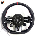 Mercedes W205 C-Class 2015-2021 carbon fiber Dragonfly steering wheel with red stitching by CJ Mod Garage