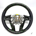 FOR Holden VE/Pontiac G8 Steering Wheel - Green Forged Carbon Fiber & Black Smooth Leather - CJ Mod Garage
