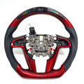 FOR Holden VE/Pontiac G8 Steering Wheel - Red Carbon Fiber & Black Perforated Leather & LED - CJ Mod Garage