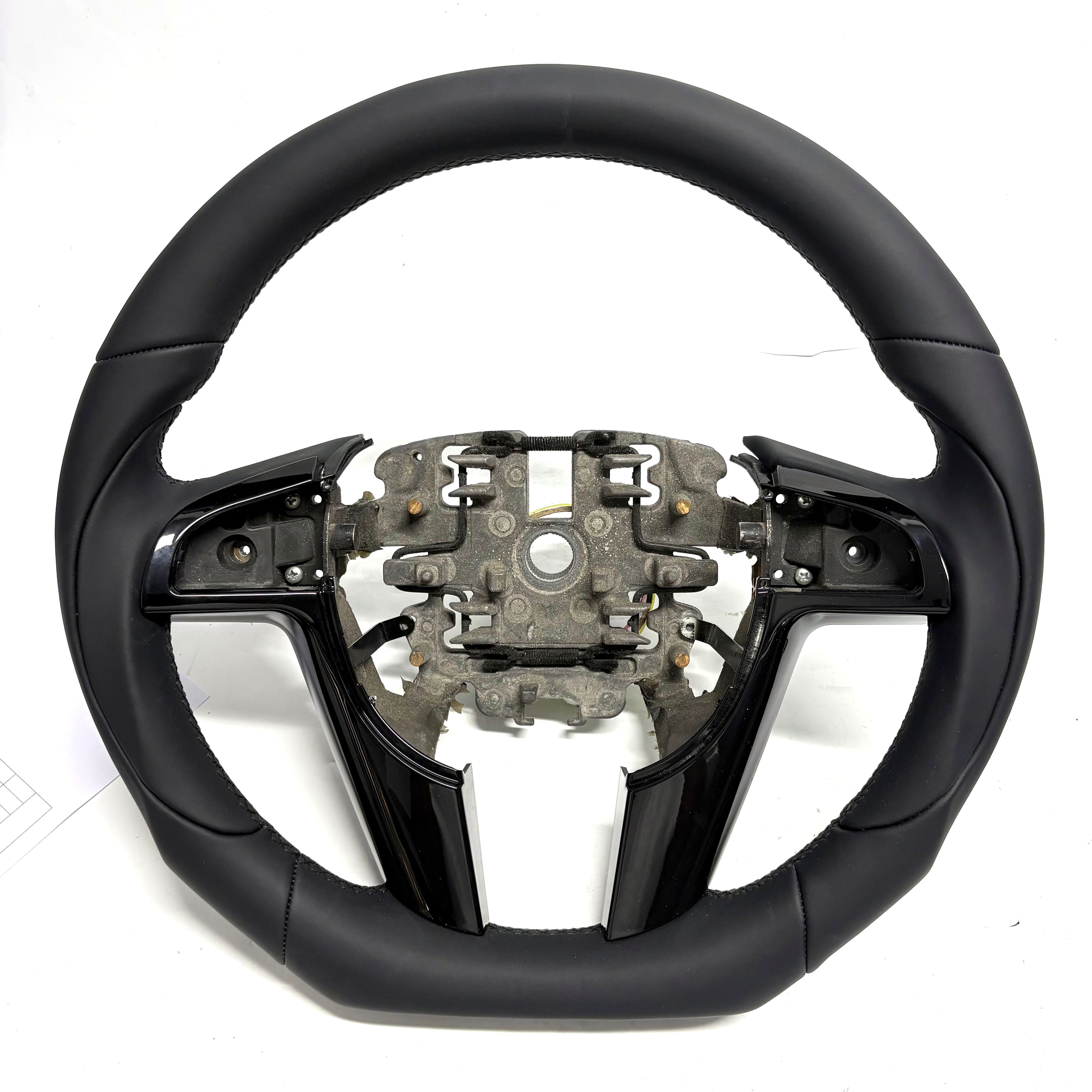 FOR Holden Commodore VE/Pontiac G8 Steering Wheel - Black Smooth Leather - CJ Mod Garage &