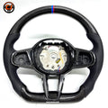 BMW G30 G38 2017-2024 carbon fiber steering wheel shell with perforated leather side grips by CJ Mod Garage