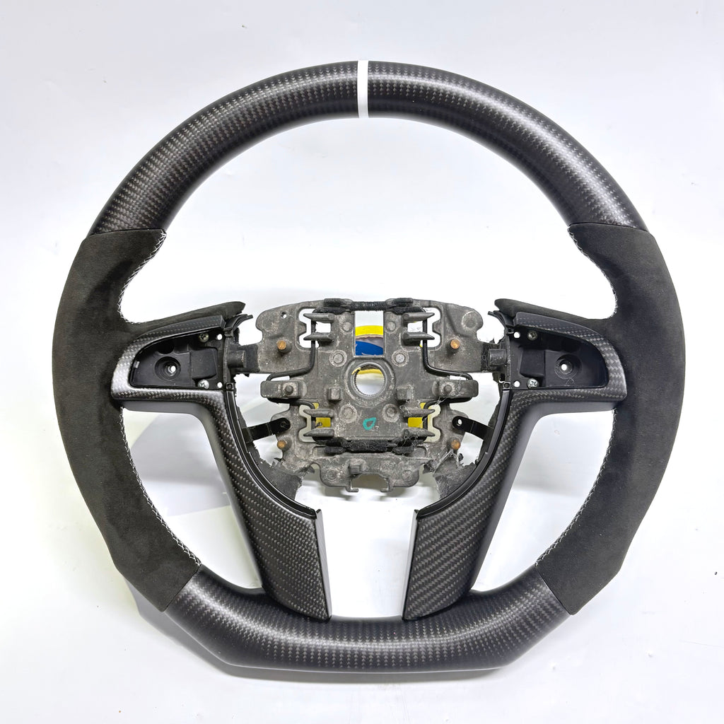 FOR Holden VE/Pontiac G8 Steering Wheel - Matte Black Carbon Fiber & Black Alcantara - CJ Mod Garage