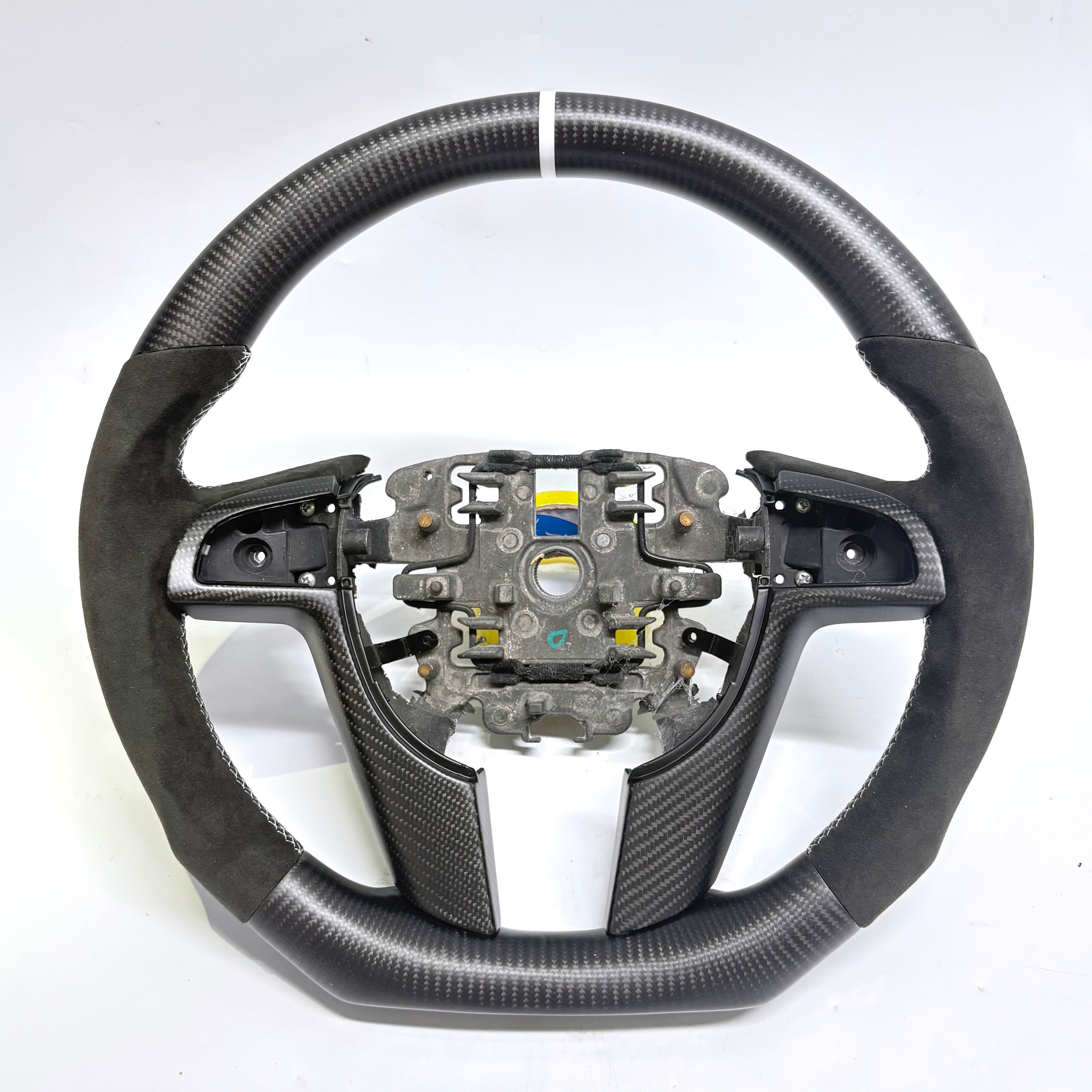 FOR Holden VE/Pontiac G8 Steering Wheel - Matte Black Carbon Fiber & Black Alcantara - CJ Mod Garage