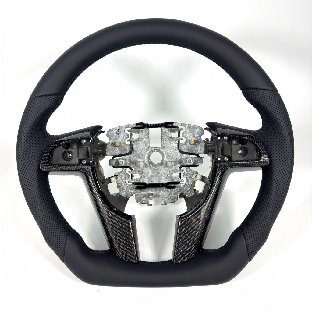 FOR Holden Commodore VE/Pontiac G8 Steering Wheel - Black Smooth Leather & Black Perforated Leather - CJ Mod Garage &