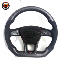 matte carbon fiber steering wheel, suede audi steering wheel, audi flat bottom steering wheel, audi q3 steering wheel upgrade, audi q5 carbon fiber wheel, audi q7 suede steering wheel, audi q8 flat bottom wheel, audi a3 custom steering wheel, audi a4 carbon fiber steering wheel, audi a6 suede sport wheel, audi a7 performance steering wheel, red stripe audi steering wheel, luxury audi interior upgrade, performance flat bottom steering wheel