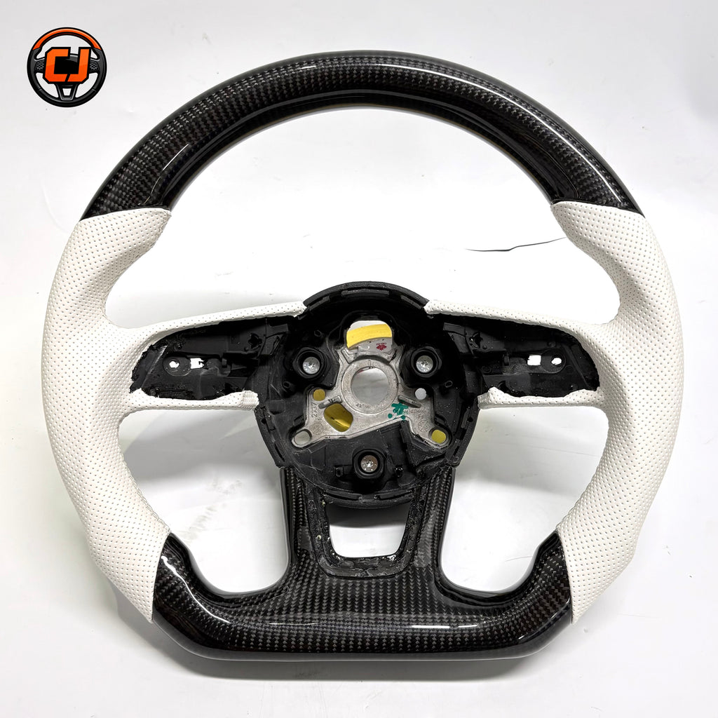 Carbon Fiber Audi Steering Wheel for A1 A3 A4 A5 A6 A7 C6 C7 S3 S4 S5 S7 Q3 Q5 Q7 SQ5 RS RS3 RS5 RS6 B8 B9 8P 8V R8 TT -CJ Mod Garage 93