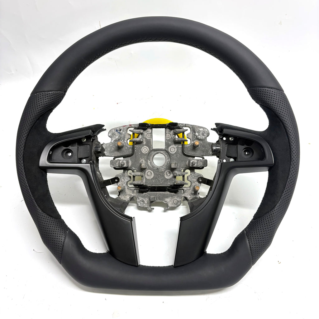 FOR Holden Commodore VE/Pontiac G8 Steering Wheel - Black Smooth Leather & Black Alcantara - CJ Mod Garage &