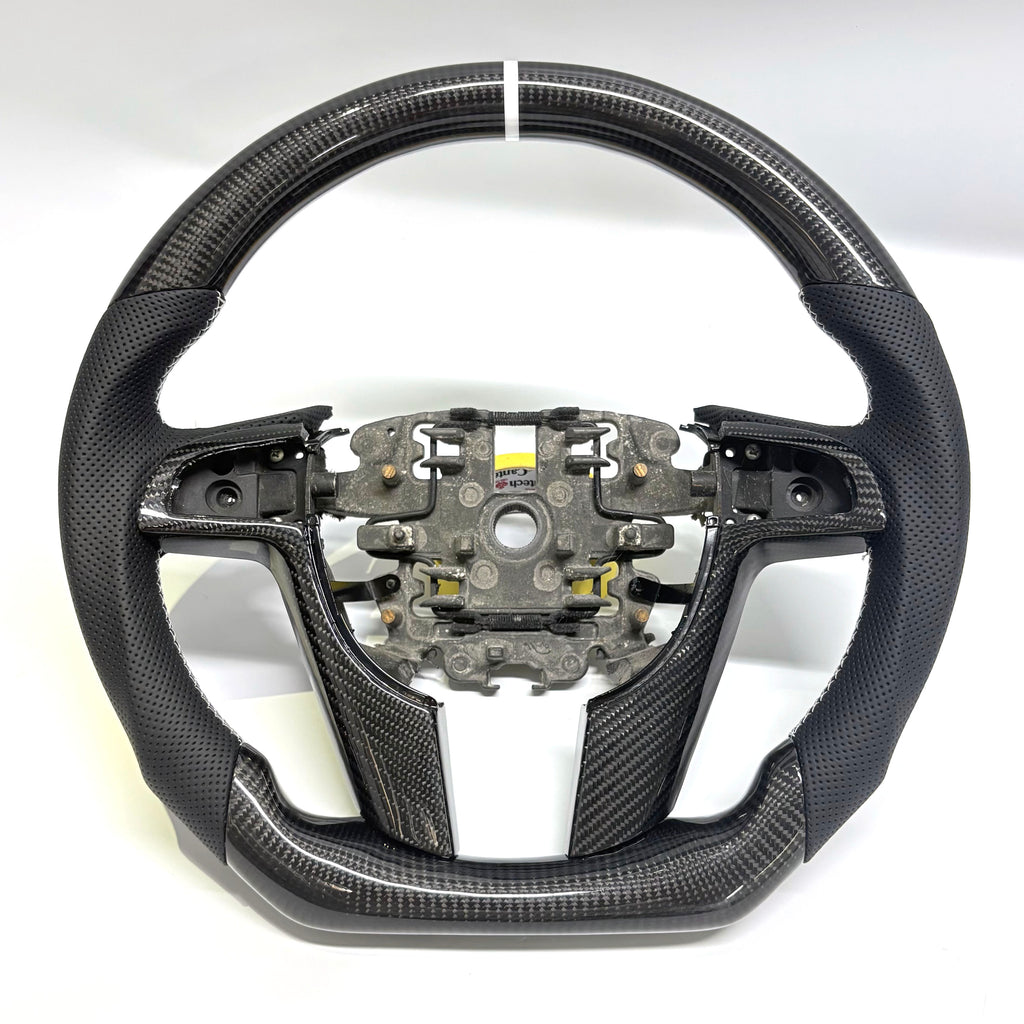 FOR Holden VE/Pontiac G8 Steering Wheel - Black Carbon Fiber & Black Perforated Leather - CJ Mod Garage