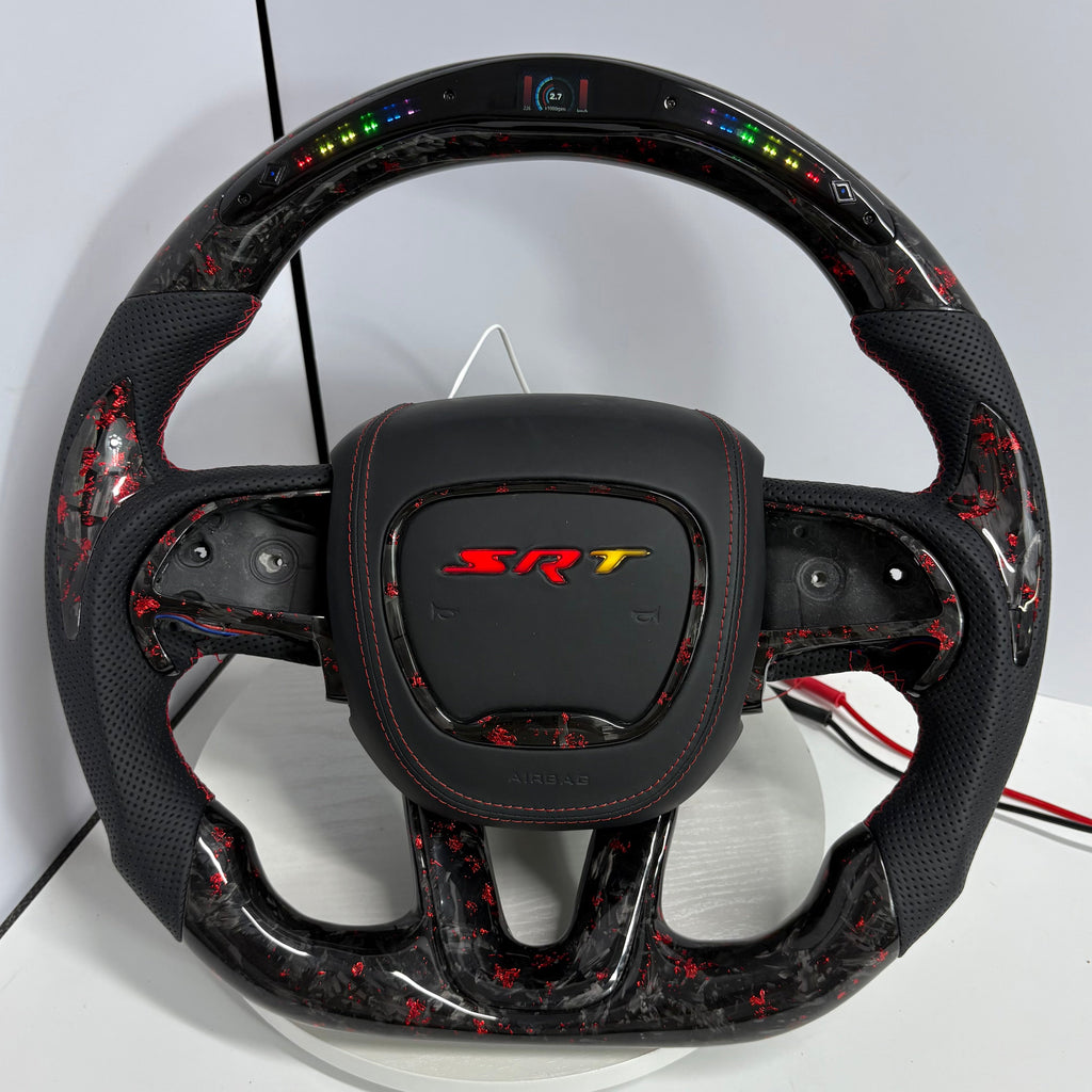 For Dodge Charger, Challenger, Hellcat Charger, Durango SRT, RT GT 2015-2023 Carbon Fiber Steering Wheel - CJ Mod Garage 15