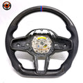 BMW M3 G80 2021-2025 carbon fiber steering wheel shell with perforated leather grips by CJ Mod Garage