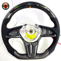 Nissan GT R R35 custom racing steering wheel with carbon fiber construction integrated LED shift indicator Alcantara leather grip by CJ Mod Garage