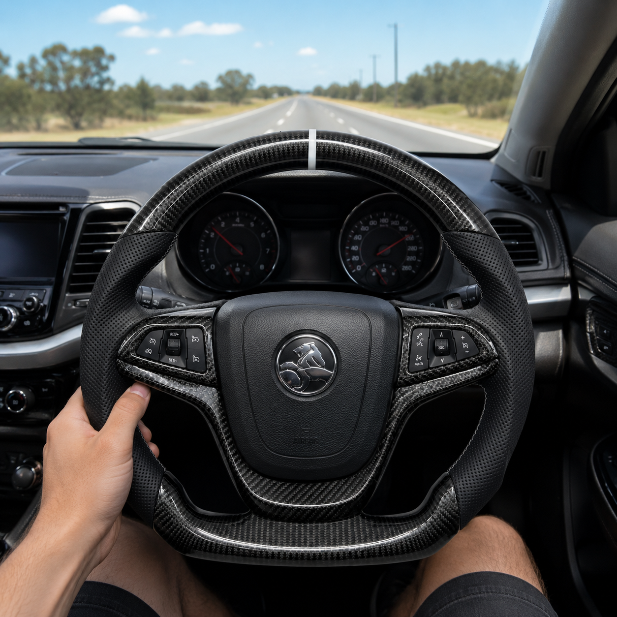 FOR Holden VF HSV CHEVY SS SSV SV6 2013-2017 Carbon Fiber Steering Wheel - CJ Mod Garage 26