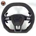  audi alcantara steering wheel, carbon fiber steering wheel, audi custom steering wheel, audi sport steering wheel, flat bottom audi wheel, audi performance steering wheel, audi black red stitch wheel, audi rs steering wheel, luxury car steering wheel, audi interior upgrade, aftermarket audi steering wheel, audi s line steering wheel, audi racing steering wheel, alcantara carbon wheel
