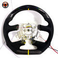 Ford Falcon FG FG MkII FG X steering wheel SEO graphic with carbon fiber, Alcantara, LED display and yellow stripe by CJ Mod Garage