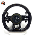 Mercedes AMG performance steering wheel with black Alcantara side grips yellow accent stitching for W117 W176 W177 W203 W204 W205 W211 W212 W213 CJ Mod Garage