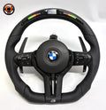 For BMW F10 F11 F15 F18 F20 F23 F25 F30 F32 F35 F40 F80 E84 E87 E90 E92 E93 2005-2019 Nappa Leather/Alcantara Steering Wheel - CJ Mod Garage 1