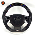 Handcrafted Lexus F Sport Carbon Fiber Steering Wheel With Black Alcantara Red Stitching Integrated Shift Lights And Airbag Cover For Lexus IS 2014 2020 RC 2015 2020 GS 2013 2020 NX 2015 2021 CT 2014 2022 CJ Mod Garage